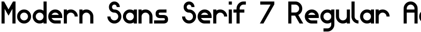 Modern Sans Serif 7 Regular font