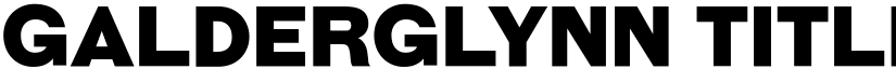 Galderglynn Titling Black font