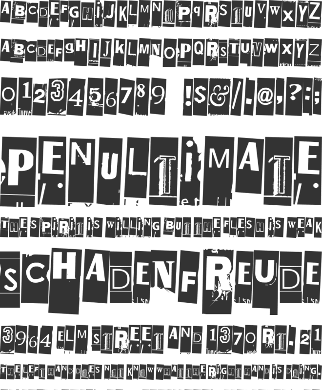 Ellet Niin font preview