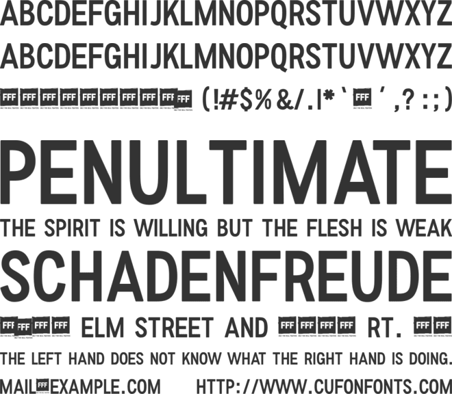 FFF font preview
