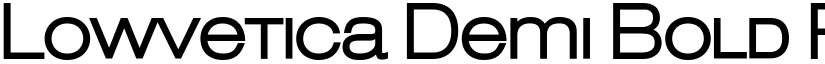 Lowvetica Demi Bold Regular font