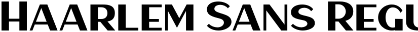 Haarlem Sans Regular font