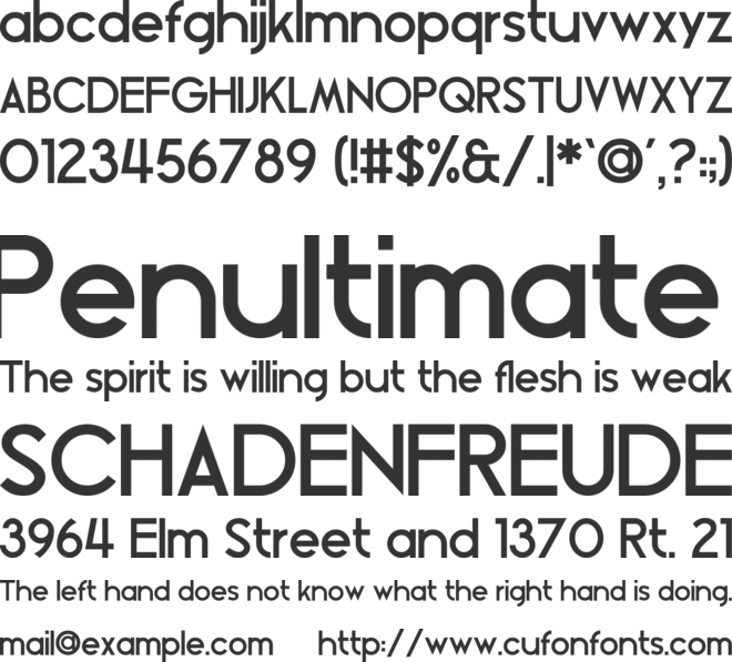 Blissful Thinking font preview