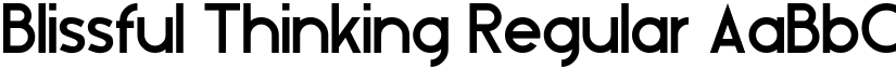 Blissful Thinking Regular font