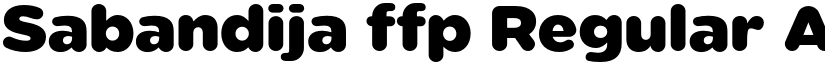 Sabandija ffp Regular font