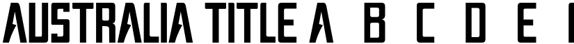AUSTRALIA TITLE font