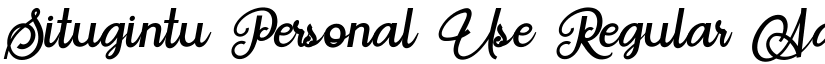Situgintu Personal Use font download