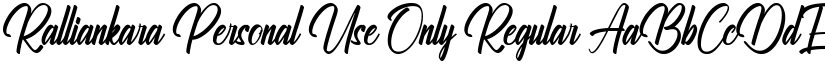 Ralliankara Personal Use Only font download
