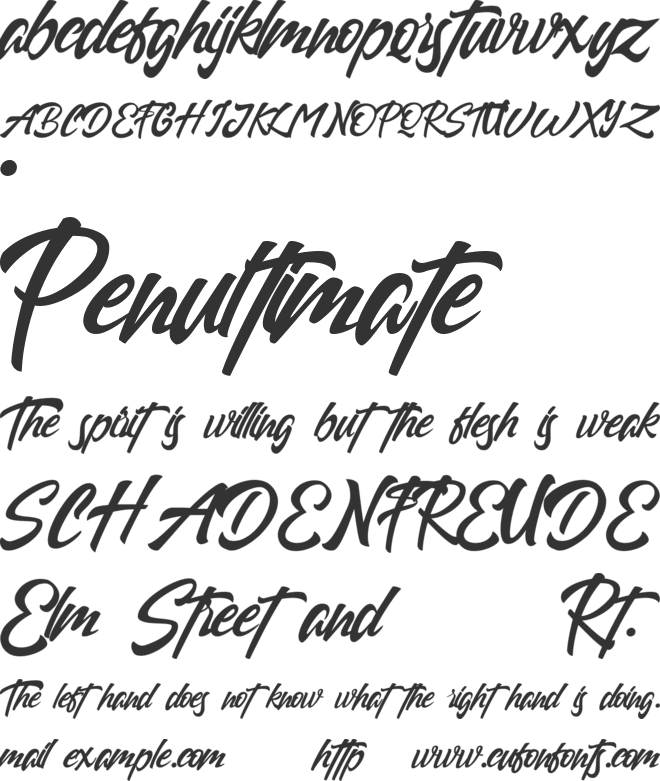 Sapous font preview