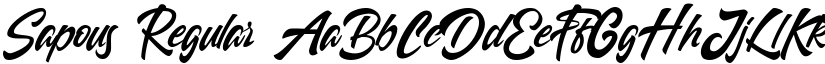 Sapous Regular font
