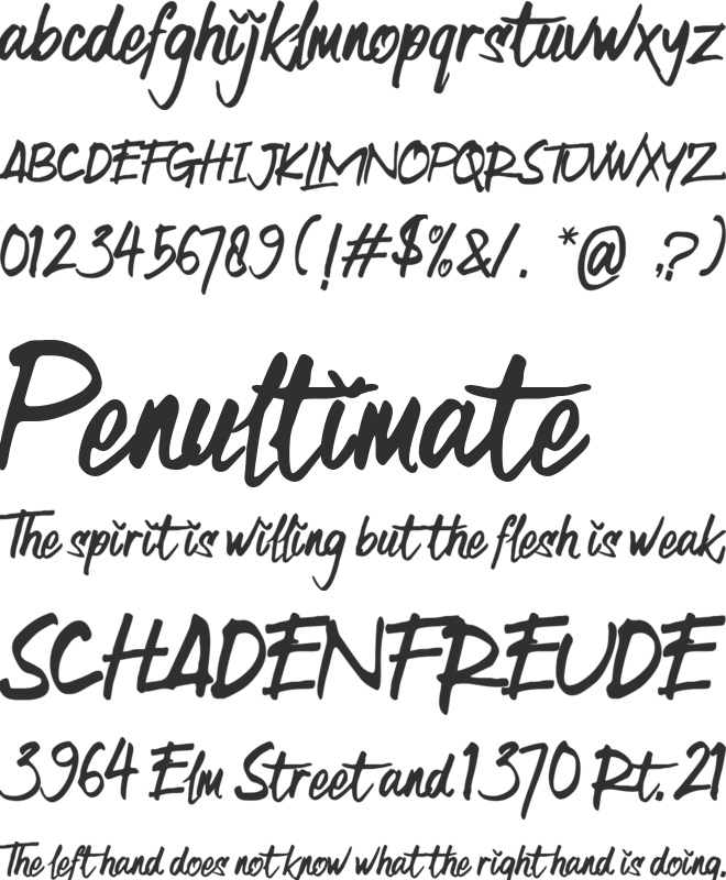 Wish You Luck font preview