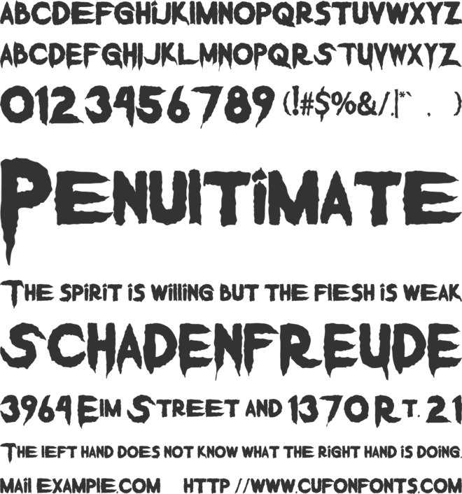 Vermillion font preview