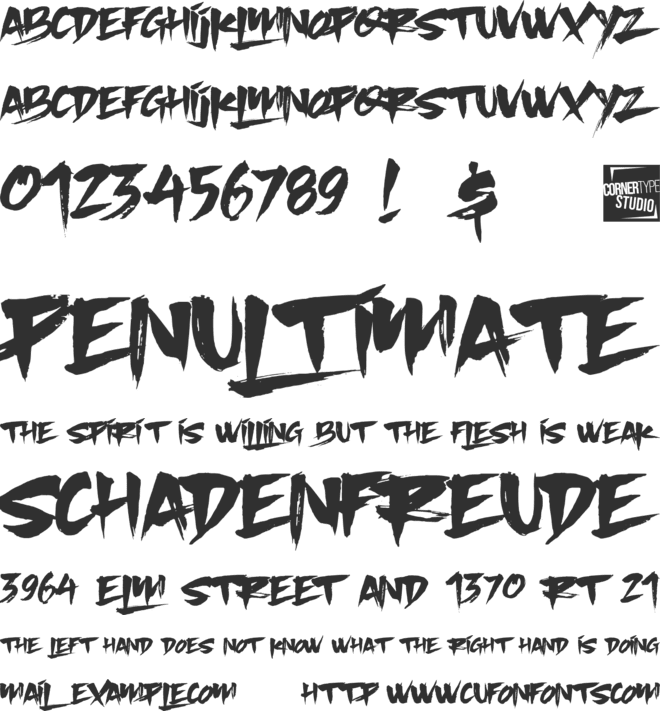 SlackerBrush font preview