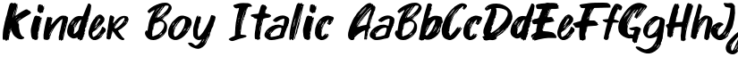Kinder Boy Italic font