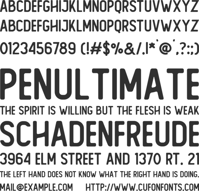 The Foregen font preview