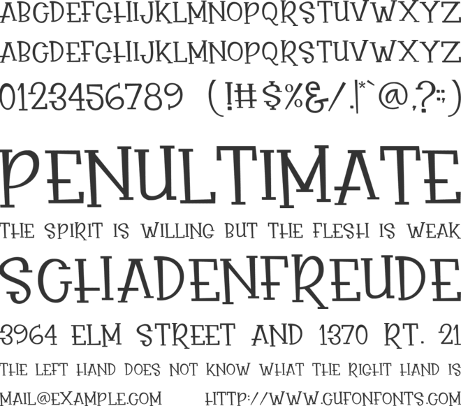 Rasionil font preview