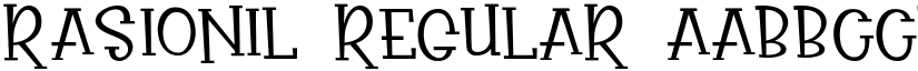 Rasionil Regular font