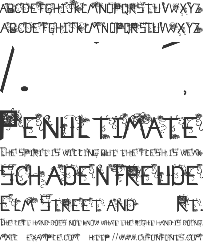 Flowers Cube font preview