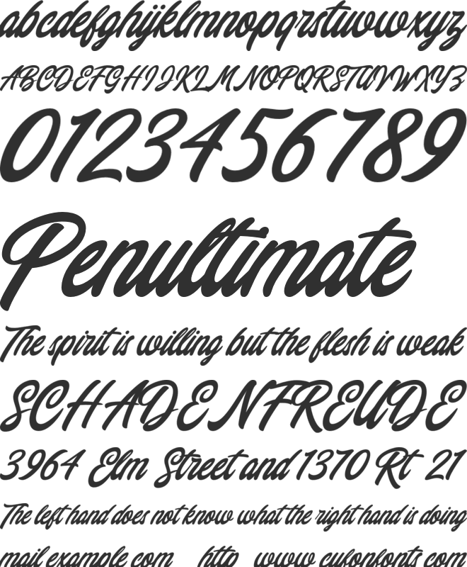 Chillout For Personal Use font preview