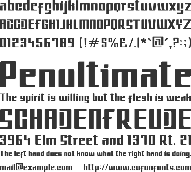 MetroiL font preview