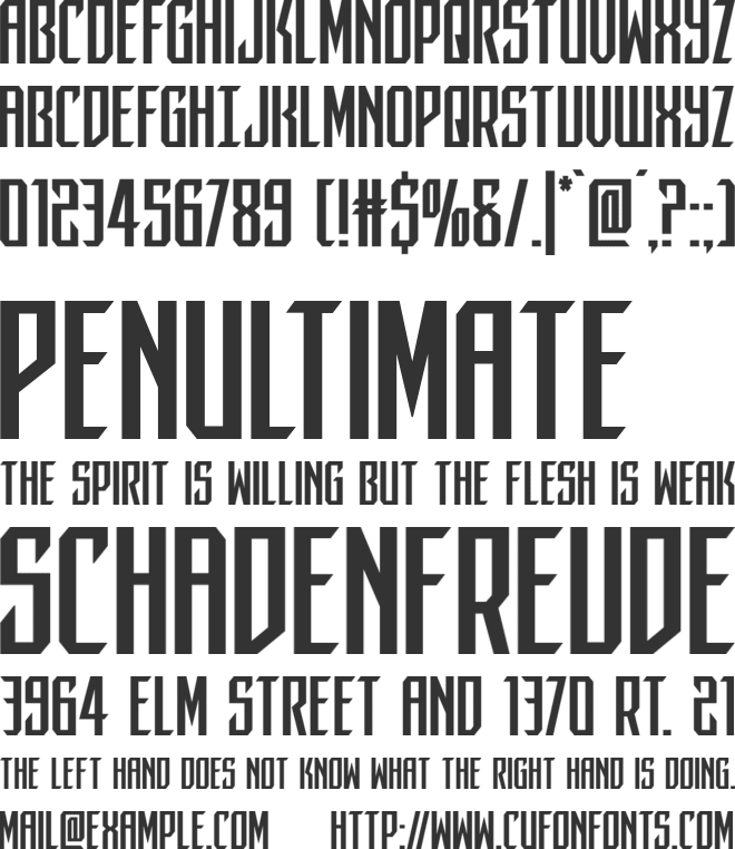 Dark Dominion font preview