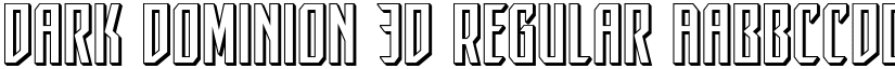 Dark Dominion 3D Regular font