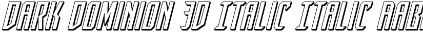 Dark Dominion 3D Italic Italic font