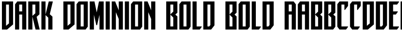 Dark Dominion Bold Bold font