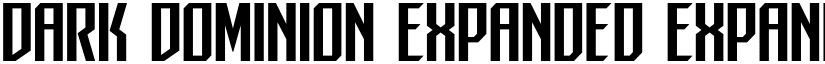 Dark Dominion Expanded Expanded font