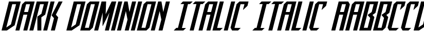 Dark Dominion Italic Italic font