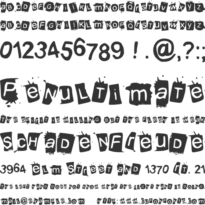 KrooKed font preview