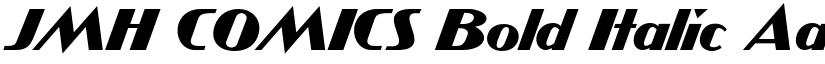 JMH COMICS Bold Italic font