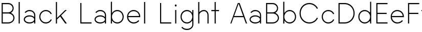 Black Label Light font