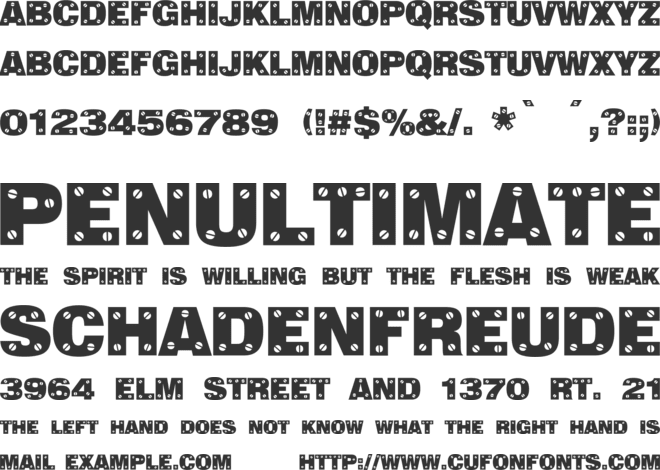 Sans Plate Caps font preview