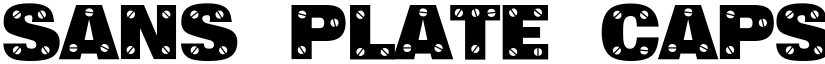 Sans Plate Caps font
