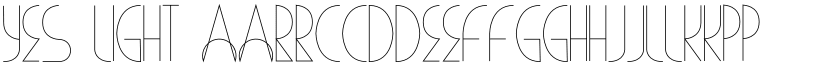 YES LIGHT font