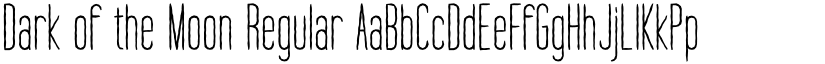 Dark of the Moon Regular font