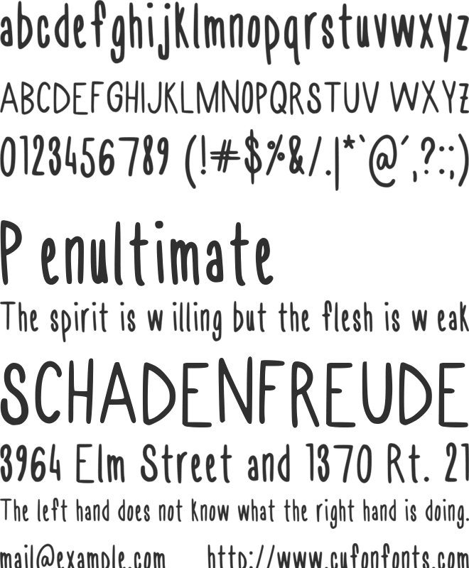 Chase font preview