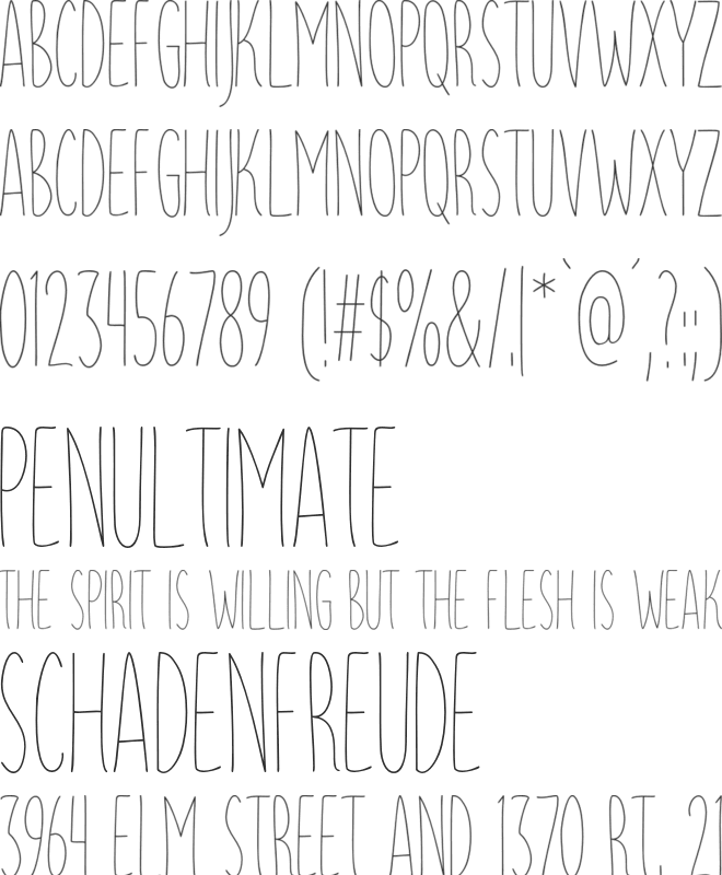 Parsley Path font preview