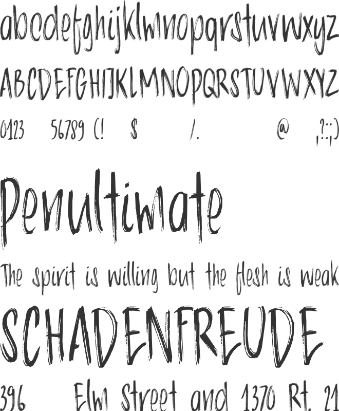 DK Chocolatte font preview