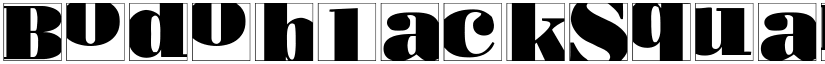 BodoblackSquaresInvers font