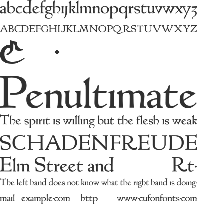 Rot font preview