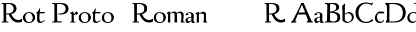 Rot Proto-Roman 102R font
