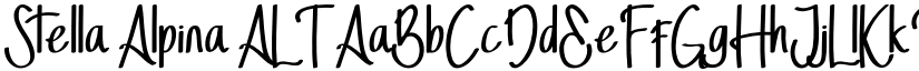 Stella Alpina ALT font