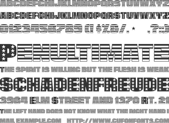 Americana font preview