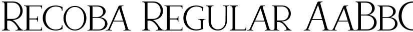 Recoba Regular font