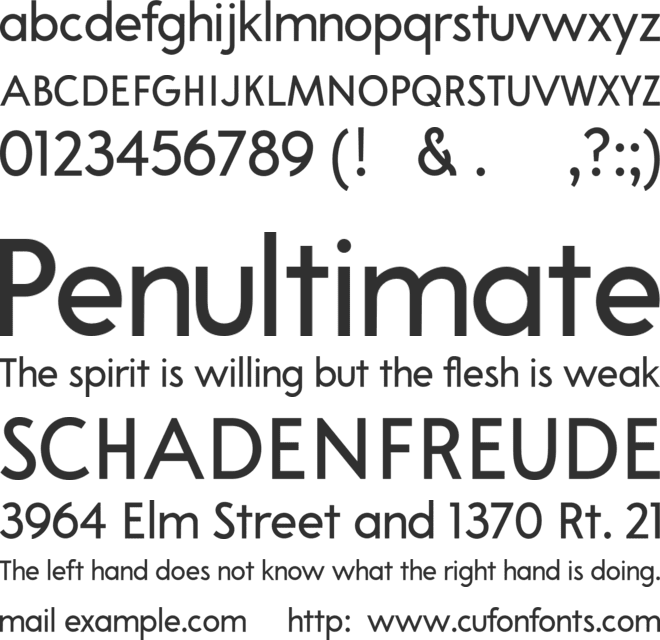 A Pompadour Sample font preview