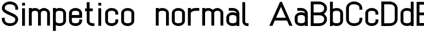 Simpetico normal font