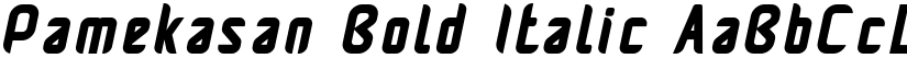 Pamekasan Bold Italic font