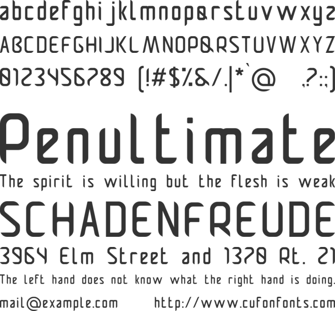 Pamekasan font preview